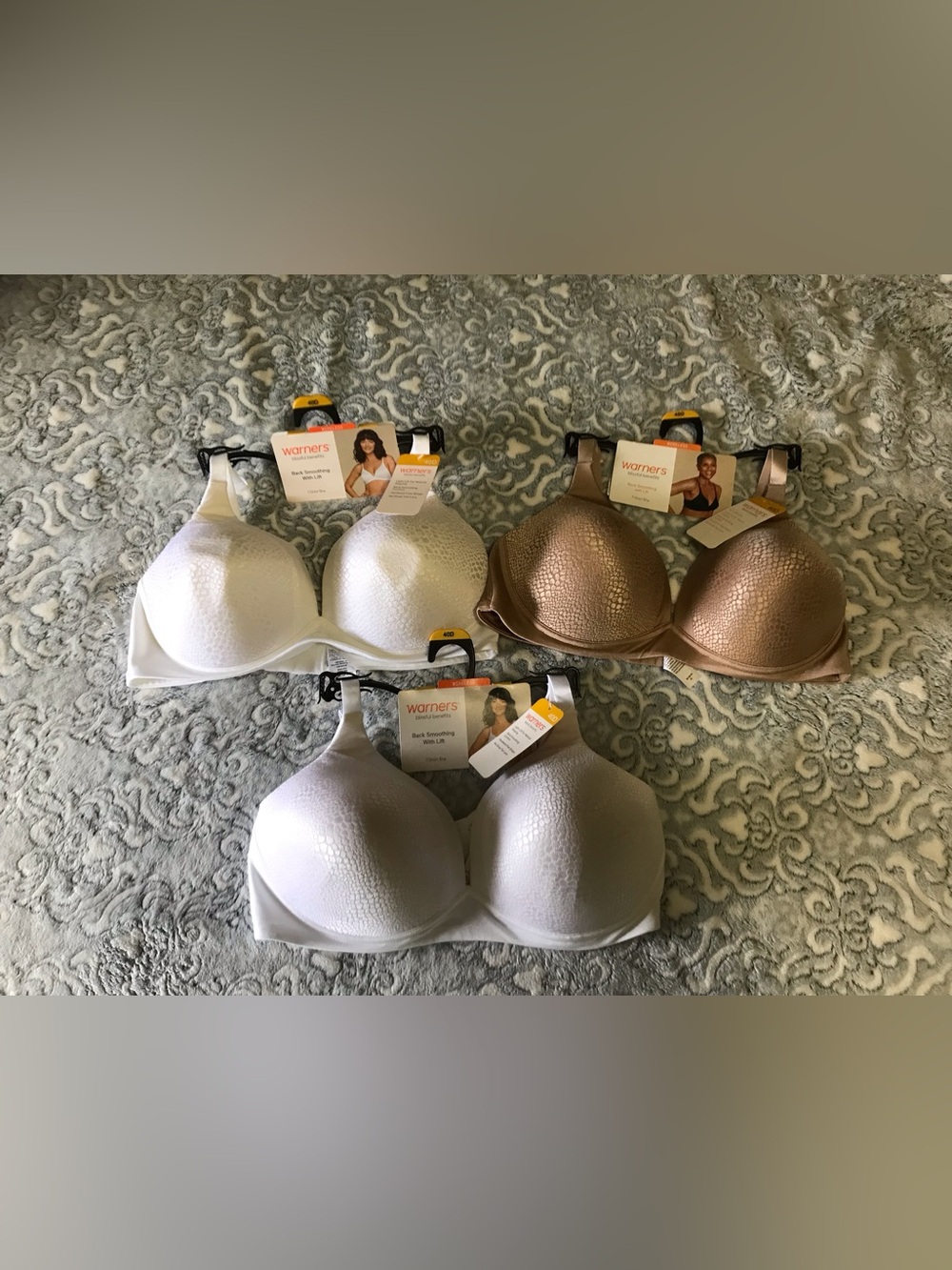Set of Three Warners T-Shirt Bras 40D